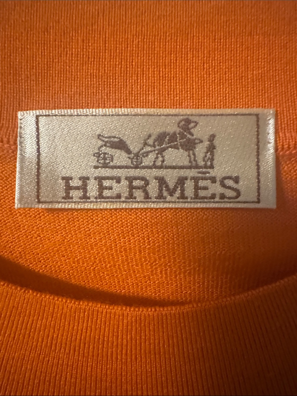 Hermes Men's Bright Orange Crewneck Sweater🔥New! - Picture 5 of 5